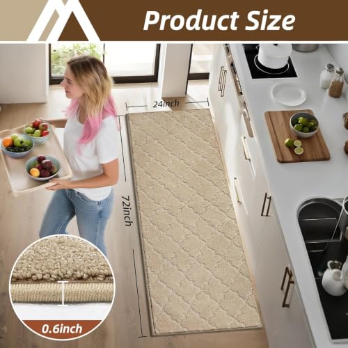 Kitchen Runner Rugs Non (Warm Beige / 24"X 72")