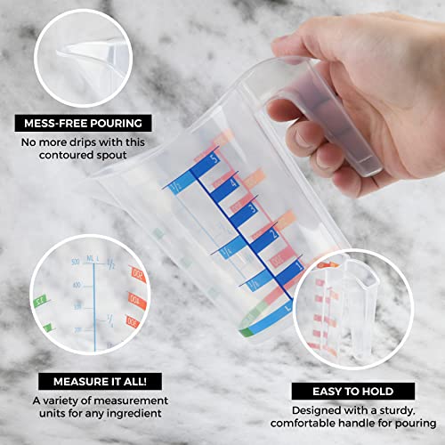 Measuring Cup Set 1 Cup and 1 Quart Plastic