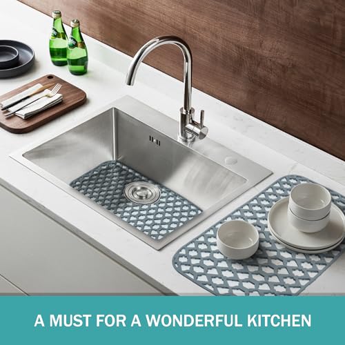 Silicone Kitchen Sink Protectors Mats (Gray (1 Pack))