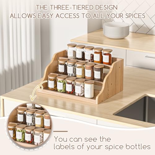 Tiered Spice Rack Organizer for Cabinet
