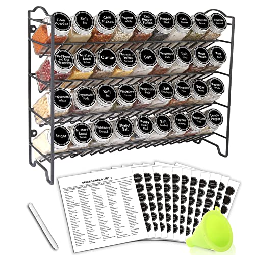 Spice Rack Organizer with 36 Spice Jars 4 oz