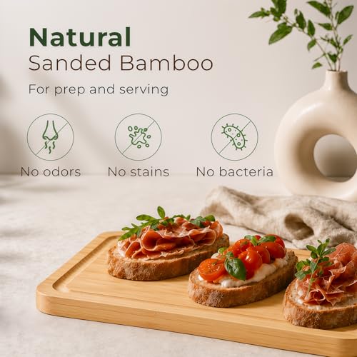 Bamboo Cutting Boards for Kitchen (Set of 3 Extended)