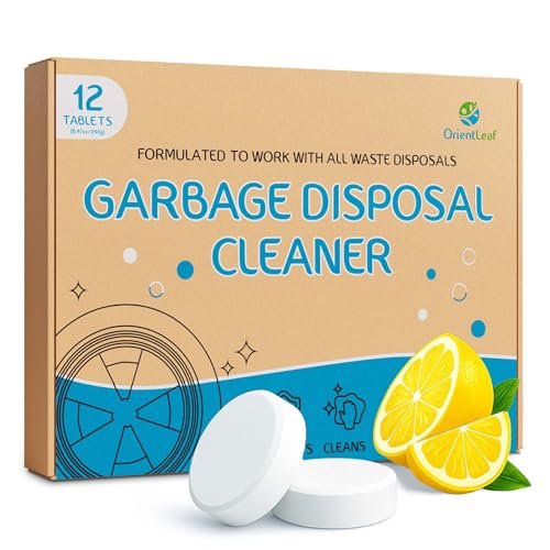 Garbage Disposal Cleaner and Deodorizer Tablets 20g 1 Year Supply Sink Cleaner (12 Count)