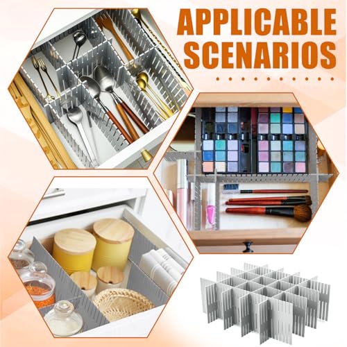 15 Pcs 5.12 Tall Drawer Divider Adjustable Drawer Organizer (15 Count)