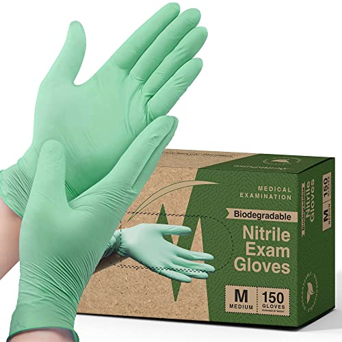 Biodegradable Disposable Nitrile Gloves Medium (Medium)