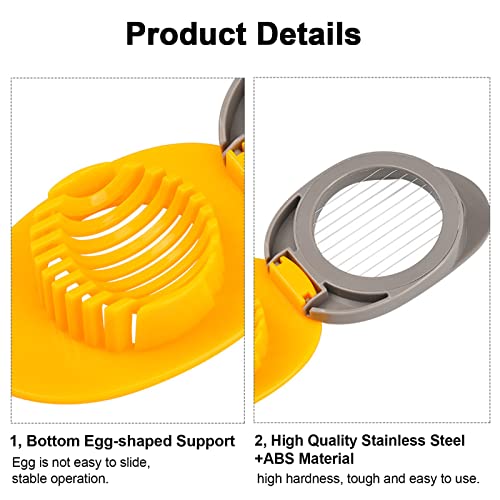Egg Slicer for Hard Boiled Eggs (Yellow)