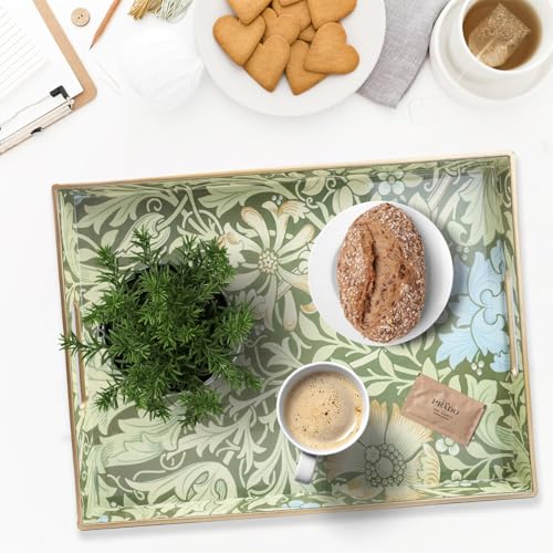 Plastic Serving Tray with Handles for Coffee Table (Multi C)