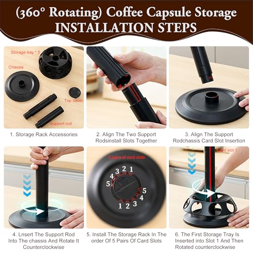 K Cup Holder Coffee Pods Holder with 40 K (New Model Black)