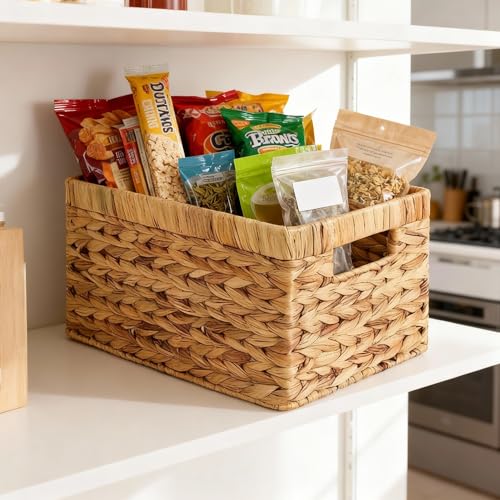 Wicker Storage Baskets for Shelves