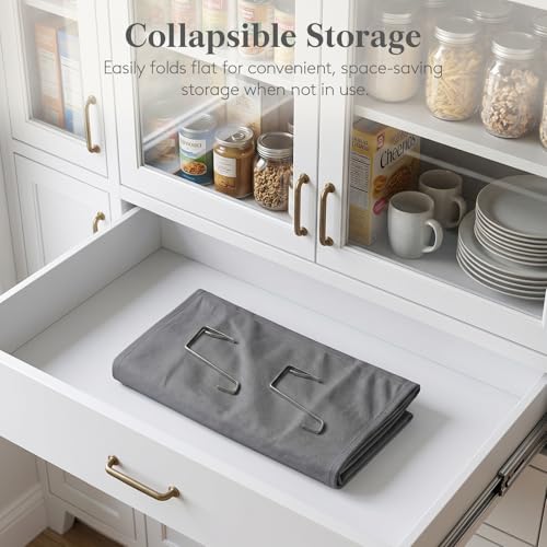 1 Pack Over the Door Organizer 5 Section Hanging Storage (Dark Gray / 5 section)