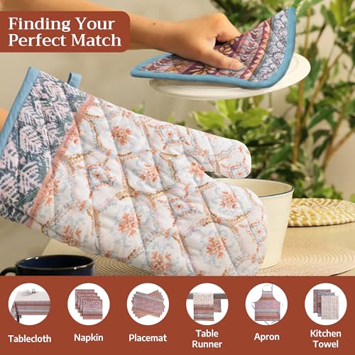 Pot Holders 100% Cotton Potholders (022 - Fair Isle / 8" x 8" (Pot Holder Pack of 1))