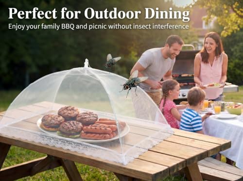 Food Covers for Outside Mesh (2 Pack 40"X24" + 2 Pack 17"X17")