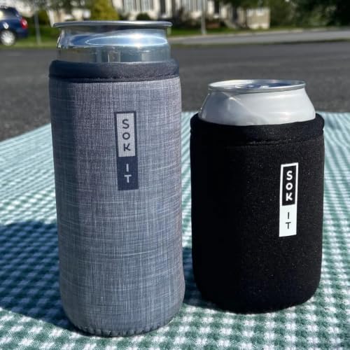 CanSok Sleeve for Beer & Soda Insulated Neoprene Cover (Anthracite / 25oz Can Sleeve)