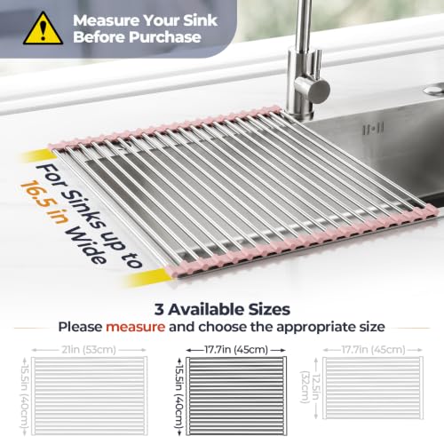 Roll Up Dish Drying Rack Over Sink
