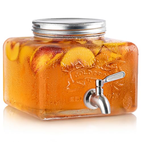 Glass Drink Dispenser for Fridge