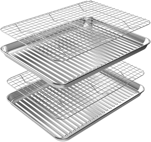 Half Baking Sheet Pan Cooling Rack Set