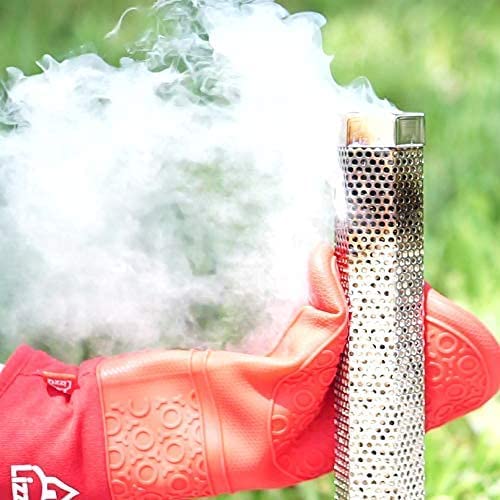 Premium Pellet Smoker Tube 12 inches (Smoker Tube + One Glove + Brush)