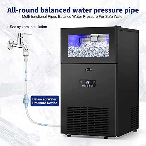 15 Inch Wide Commercial Ice Maker Machine Under Counter Black