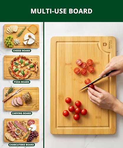 Wooden Cutting Boards for Kitchen Meal Prep & Serving (1-Piece / Natural)