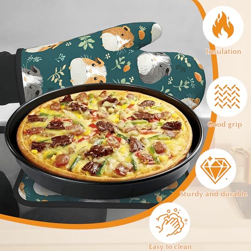 Cute Guinea Pig Oven Mitts and Pot Holders (4 Count)
