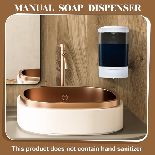 2 Pcs Wall Mounted Soap Dispenser (Black / 33.8 oz 1000 ml)