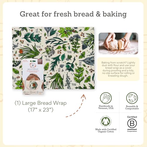 Beeswax Bread Wrap (Herb Garden 1 Pack)