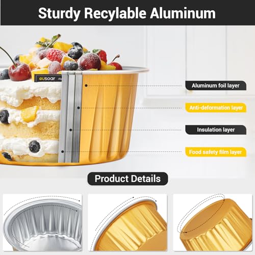 Mini Cheesecake Containers (Gold / 30pcs)