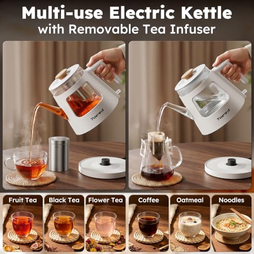 1L Gooseneck Electric Tea Kettle (1.1 Quarts / D(White))