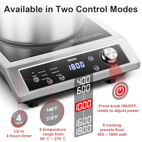 Induction Cooktop Commercial (1800W Flat Cooktop)