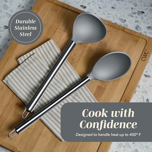 Silicone Cooking Utensils (Grey Ombre / 10 Pieces)