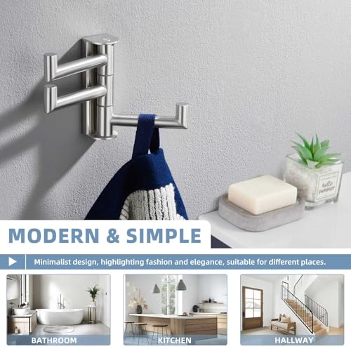 Swivel Towel Hook Brushed Nickel (1 Pack / Brushed Nickel)