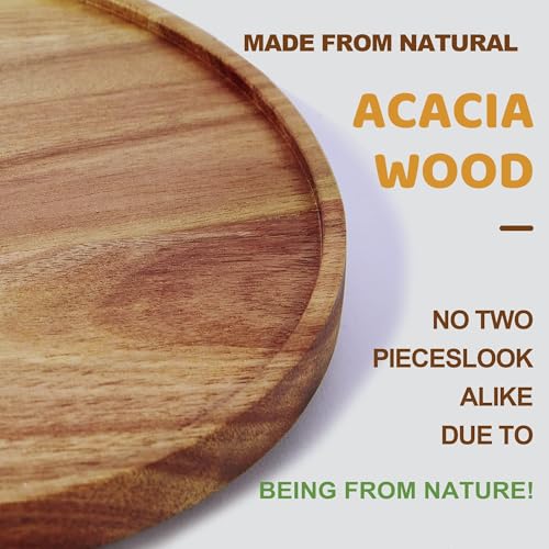12 inch Acacia Wood Lazy Susan Organizers