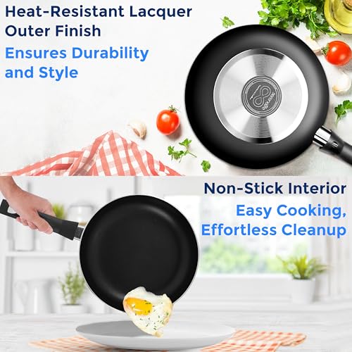 6 Piece Pots and Pans Set (Black)