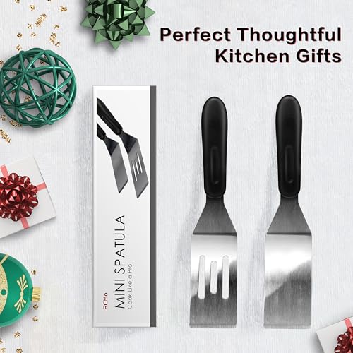 Small Spatula Mini Stainless Steel Serving Metal Spatula Set of 4 (4 PCS)