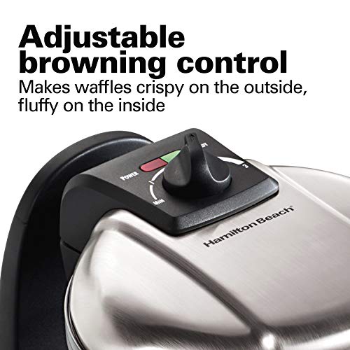 Flip Belgian Waffle Maker with Non (Stainless Steel / Single Flip, Non-Stick Plates)
