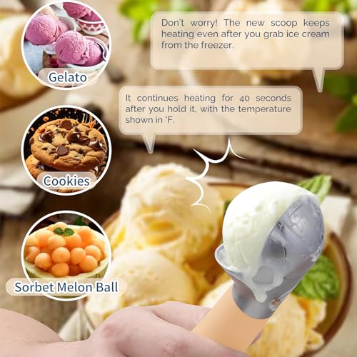 Heated Ice Cream Scoop Rechargeable (Butter Yellow / 2 oz)