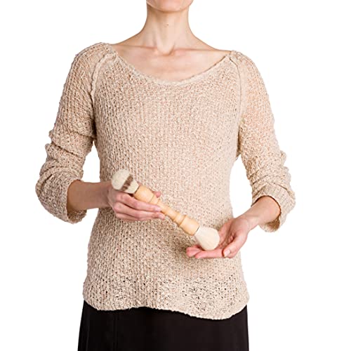 Double Dust Brush with Oiled Beechwood Handle