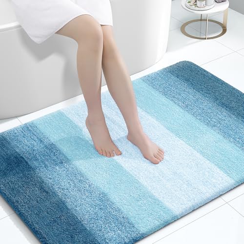 Large Bathroom Rugs 44x32 (44" X 32" / Peacock Blue)