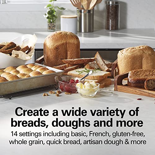 Digital Electric Bread Maker Machine Artisan and Gluten (Black and Stainless Steel, New for 2023)
