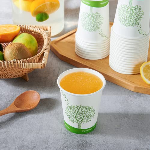 300 Count 8 oz Compostable Paper Cups (300Pack 8oz PLA Cups)