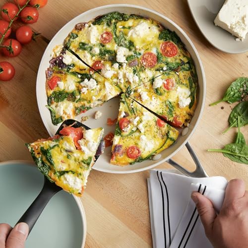 Hard Anodized Ceramic Nonstick Cookware Frying Pan (Porcelain White / 10 Inch)