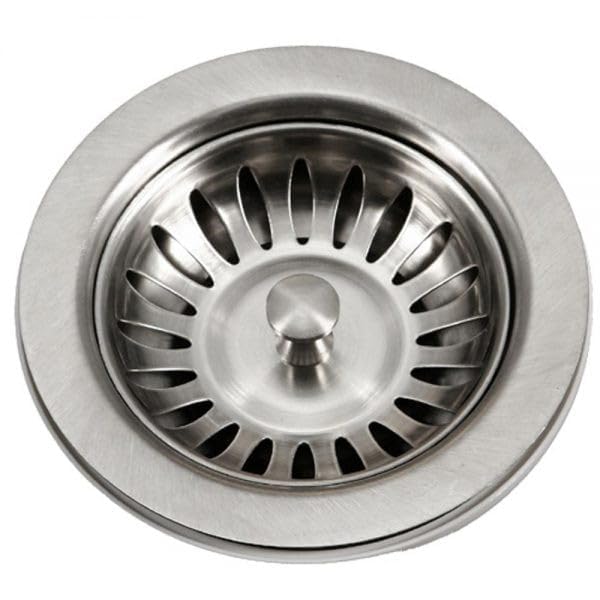 190-9180 - 3-1/2 inch Stainless Steel Kitchen Sink Basket Strainer, Durable Food Catcher Stopper for Metal Kitchen Sink, Ideal for Filtering Waste and Preventing Clogs (3.5 Inch - Stainless Steel)