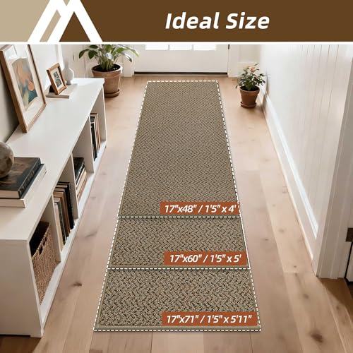 Dirt Trapper Door Mat 17"x48" Non Slip Washable Taupe (Taupe / 17" x 48")