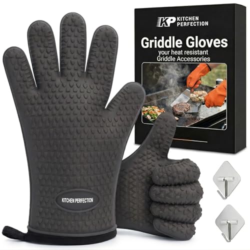 XL Silicone Griddle Gloves (Modern Gray / X-Large)