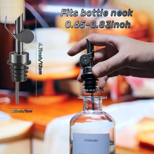Olive Oil Dispenser Spout (8 Pack / Black)