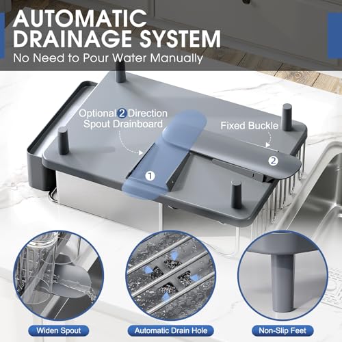 Stainless Steel Dish Drying Rack for Kitchen Counter