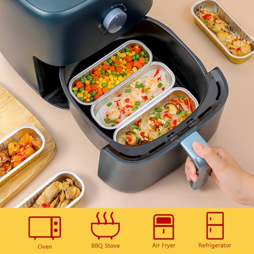Mini Cake Loaf Pans with Lids 100 Pack (6.8 Fl Oz)