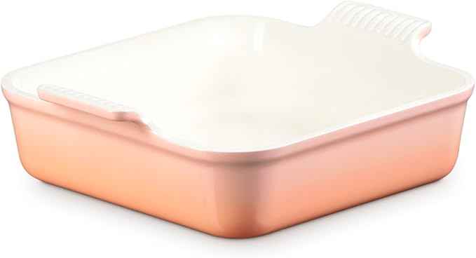 Le Creuset Stoneware Heritage Square Dish, 3 qt. (9"), Peche
