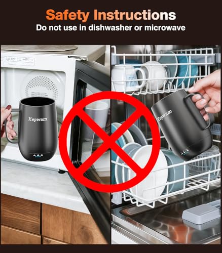 Heated Coffee Mug T2 (Black / 20oz)