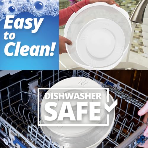 Magnetic Microwave Splatter Cover (12 Inch - Full Size Microwaves - White)